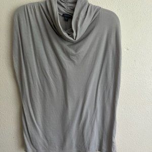 LILLA P 100% Pima Cotton Mock Neck Sleeveless Shell, Size Large